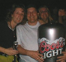 Greg V. with the beer thing and some nice women